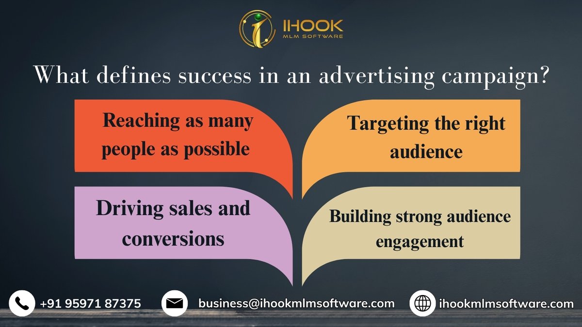Ihook_mlmsoft's tweet image. What truly defines success in an advertising campaign? 

Cast your vote.

Because at the end of the day, great advertising isn’t just seen it connects, converts, and creates impact. 

 ihookmlmsoftware.com

#AdCampaign #DigitalMarketing #MarketingStrategy