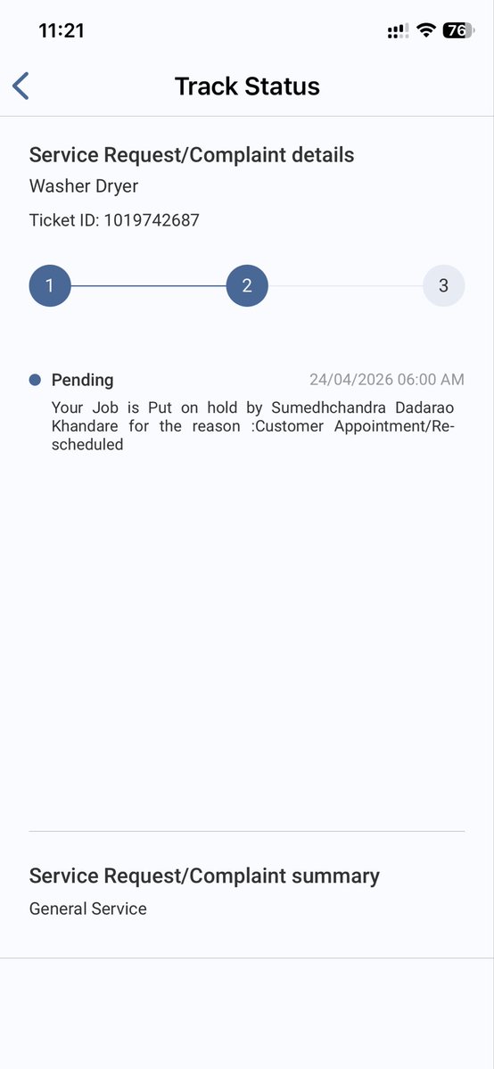 phegade's tweet image. Pathetic service from @IFBAppliances. Req on 21 Apr; visit promised for 23—no show. Tech raised cancel request needing closure code. 24 Apr repeat. No response since then. Don’t buy IFB products if u want good service @thecroindia @jagograhakjago @BandBajateRaho1 #customerservice