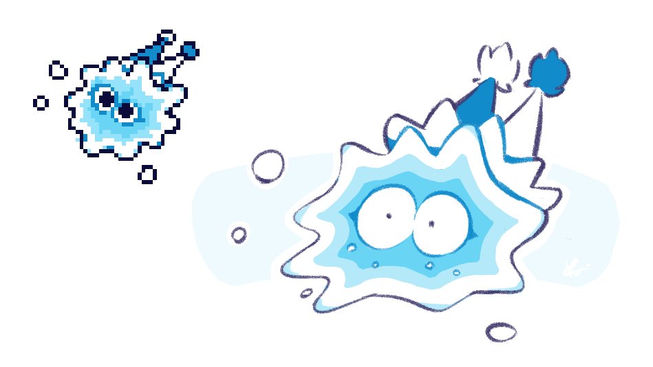 Don't think a lot of folks had an opportunity to see this, but If you decide to attack one of the mizzles, you'll get this funny sprite