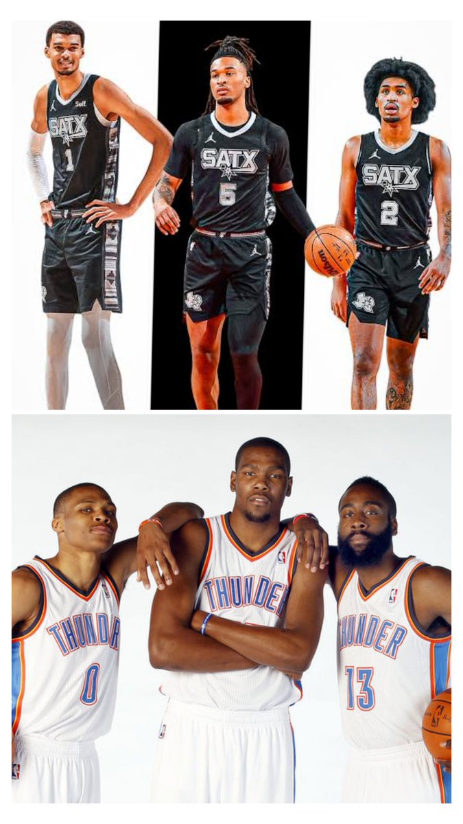 GreenmanUc's tweet photo. 2023#1 7'4" KD (2007#2)
2024#4 Athletic slasher Russ (2008#4)
2025#2 Skillful lefty Harden (2009#3)

The real OKC 2.0 https://t.co/u4ECBUra7e