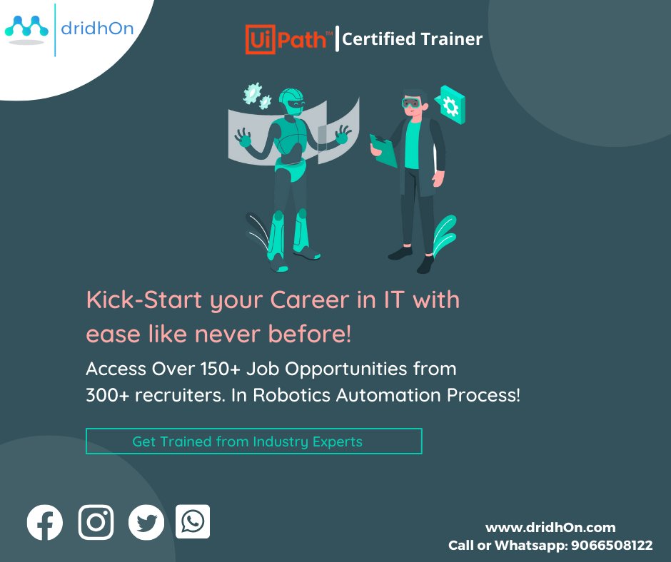 dridhon83033's tweet image. Join dridhOn's RPA UiPath Training with placement and Certification:
bit.ly/3SsJqZi

#software #engineers #coding #robot #robots #machinelearning #datascience #iot #programming #python #developer #programmer #java #javascript #healthcare #instagrammarketing #webdevelope