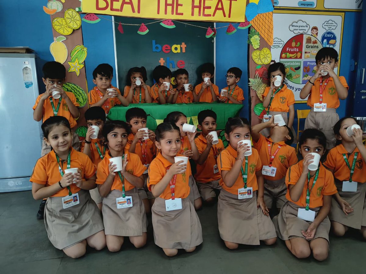 DPSSurat's tweet photo. Zesty Summer Fun!
Our joyful learners from Pre-Nursery, Nursery &amp; Prep celebrated the ‘Beat the Heat’ event with a fun Lemonade Party! They squeezed lemons, mixed ingredients, learnt about summer fruits, and enjoyed every cheerful moment together. https://t.co/9vMcUBx2rA