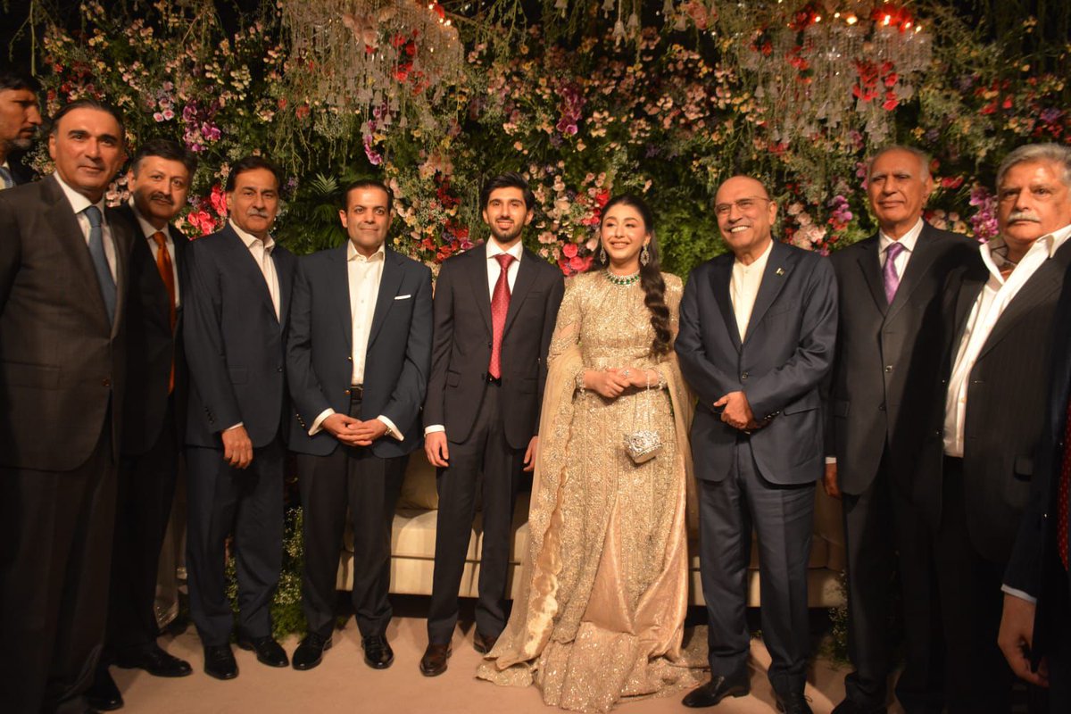 President Asif Ali Zardari graced the engagement ceremony of Nawab Shahzad Ali Khan’s daughter to felicitate the family and convey his best wishes for the couple’s future happiness.