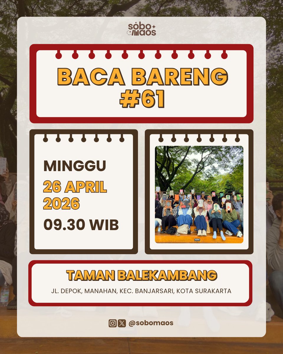 Komunitas Solo Raya Membaca 📔 tweet media