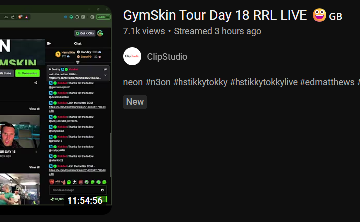 MarkCooper's tweet photo. People are watching youtube live streams and its taking thousands of Kick live viewers away and costing GYMSKIN money. Those 7000 viewers would have generated money on KICK. https://t.co/wcNp9gy66d