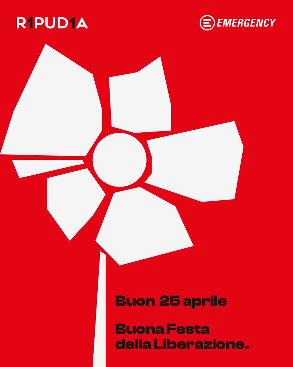 emergency_ong's tweet photo. Buon #25aprile. Buona Festa della Liberazione. https://t.co/b54H1qsHtX