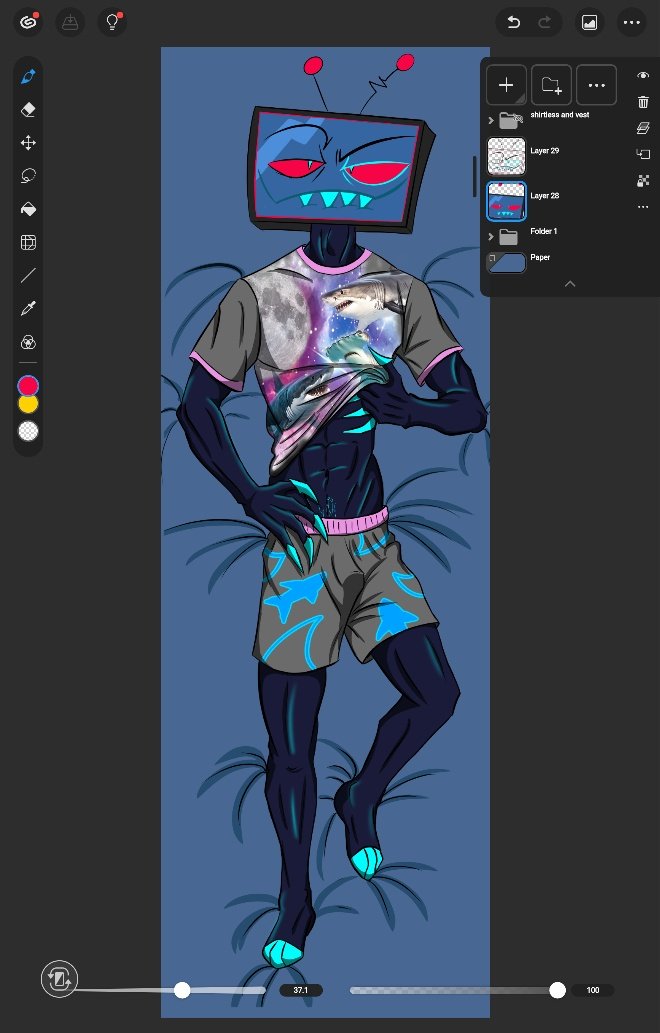 🩵🖤Vox/Mako Staticshark🔞COMMS MEH.🖤🩵 tweet media