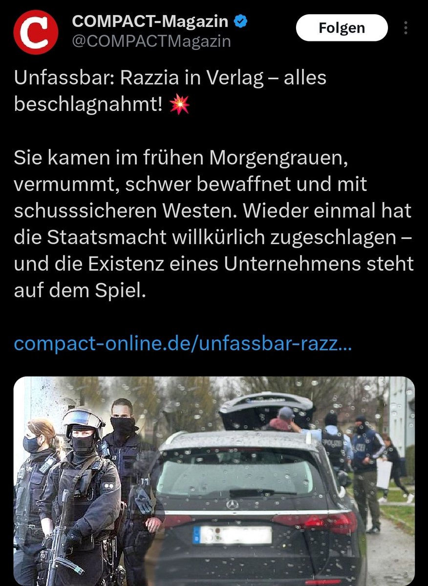 KoelnAnonymous's tweet image. #Compact jammert über Razzia beim #Forsite-Verlag im März 2026, verschweigt aber: Es geht um massive Vorwürfe der #Volksverhetzung &amp;amp; antisemitische Hetze im Netz um „#DerSchelm“. Wer NS-Propaganda vertreibt, kriegt Besuch. Kein Novum, sondern Gesetz! 🚩⚖️