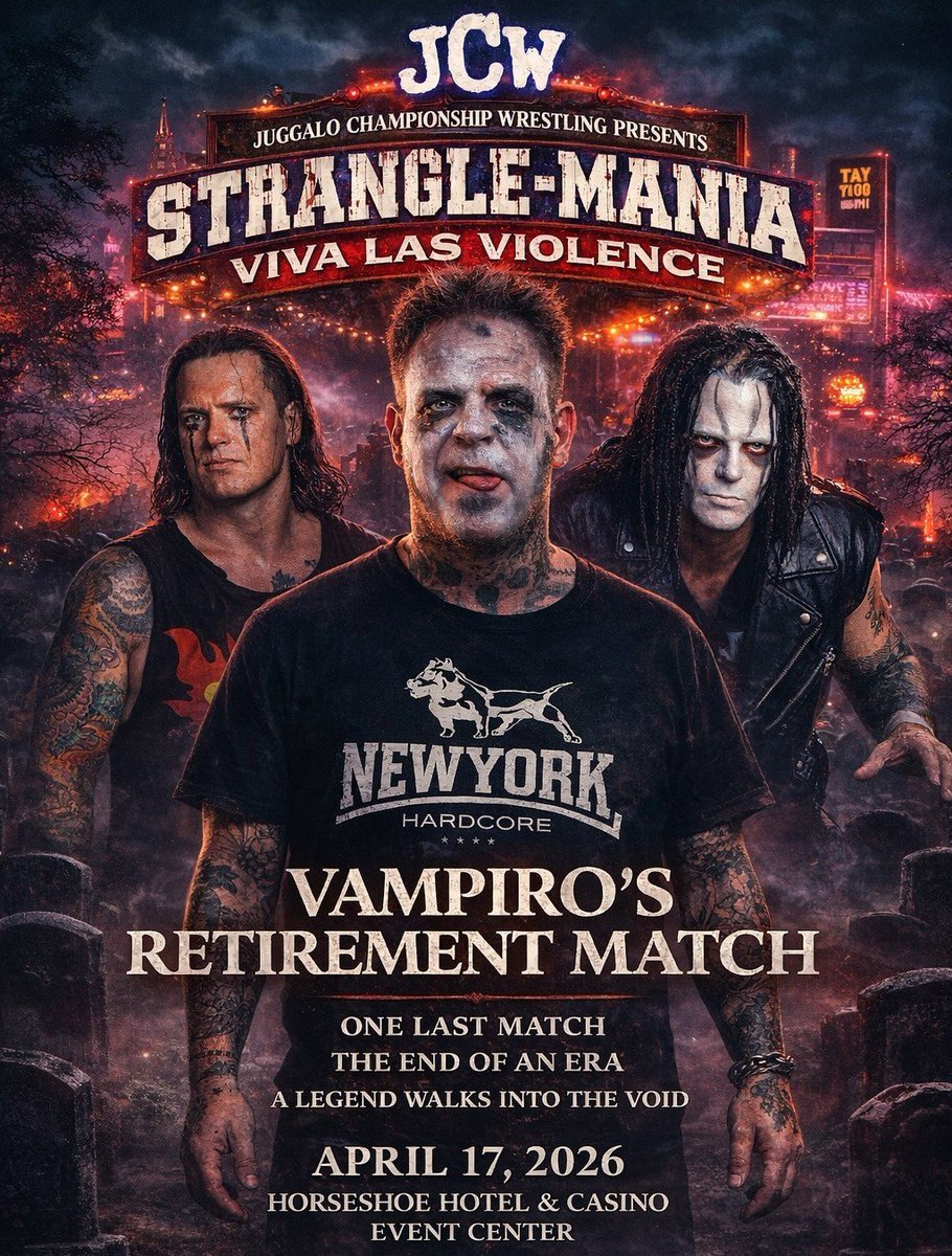 basnettdavid1's tweet photo. Tv 📺 #NowWatching Wrestling 😉
@jcwlunacy #JCWStranglemania Friday April 17th 2026 🗓
On @YouTube 👨‍💻 🇬🇧 
#KeepUpLad 🙄 #JCW #Juggalo #Stranglemania https://t.co/qSE29NR2j4
