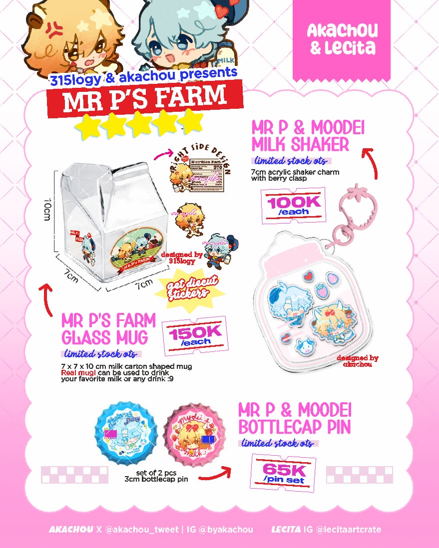 Presenting my lil phaidei corner 🫶💕
Also Mr P's Farm merch collab with <a href="/315logy/">sa • i • ko • logy ⭐️ CF22 D36</a> is coming to #cf22 as well 👨‍🌾🐮

Mr P's farm series belom masuk form, yang mau pesan bisa tulis di footnote form aja ya for the time being
#cf22catalogue