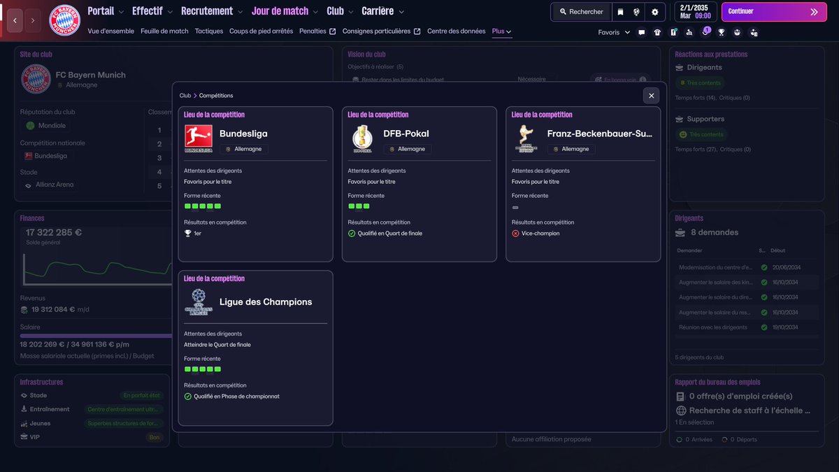 C'est le #MorningBraco ⏰

[S10] #EuropeTour 🇪🇺

<a href="/FCBayern/">FC Bayern München</a> est en train d'acquérir de l'expérience avec sa jeunesse lors du mercato 💪

Cela va t'il durer ? 👀

📺twitch.tv/bracodu88

De bonne heure et de bonne humeur ☕️

#FM26 #FootballManager
