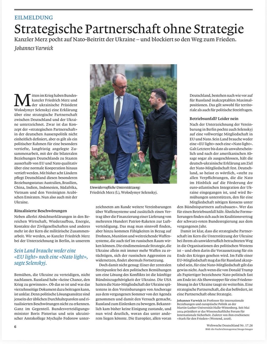 Johannes Varwick tweet media