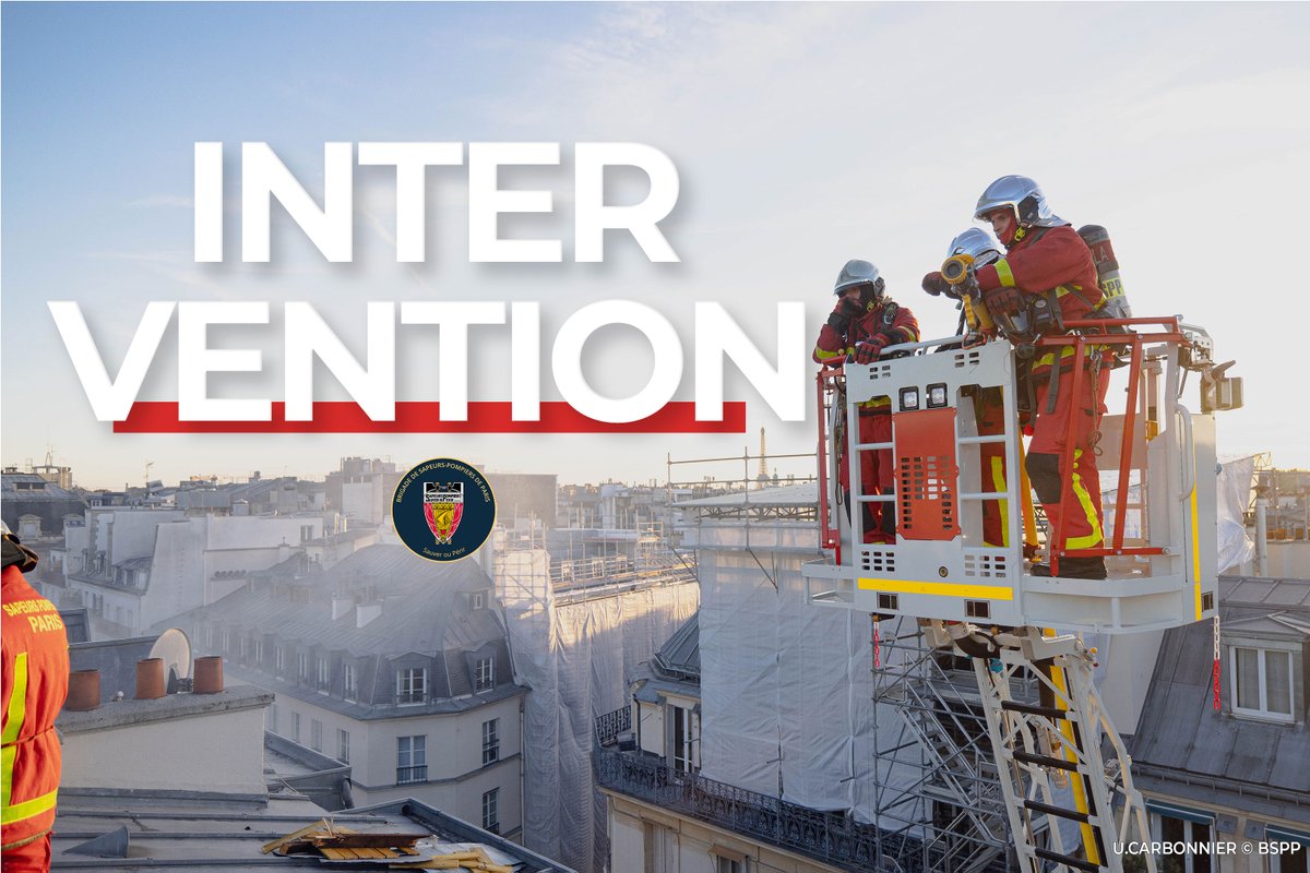 PompiersParis's tweet image. "🚨 [#Intervention] Hier, vers 18h, les pompiers de Paris sont intervenus pour un feu d'appartement à Paris (2e).

🚒 Le feu s'est déclaré au dernier niveau d'un immeuble de 5 étages en travaux. Il a rapidement pris de l'ampleur, allant jusqu'à se propager à la toiture.

🔥 4