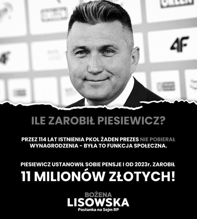 Kto nigdy - jak Piesiewicz - nie zarobił w 2,5 roku 11 mln złotych, dojąc pieniądze które powinny być przeznaczone dla sportowców, na sprzęt i baze treningowe, mimo że żaden wcześniejszy prezes nie pobierał wynagrodzenia- niech pierwszy rzuci bezwartościowym tokenem Zondacrypto.