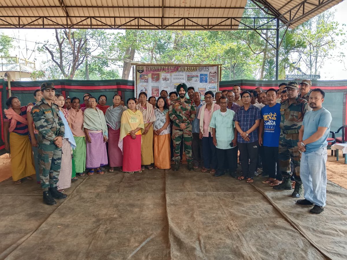 Spearcorps's tweet image. 𝗪𝗶𝘀𝗱𝗼𝗺 𝗳𝗿𝗼𝗺 𝗩𝗮𝗹𝗼𝘂𝗿

#AssamRifles under #SpearCorps marked the First Anniversary of #OperationSindoor by conducting various lectures at Government Higher Secondary School, Tuensang, Kohima Science College, #Nagaland and in Tengnoupal, #Manipur, spreading awareness