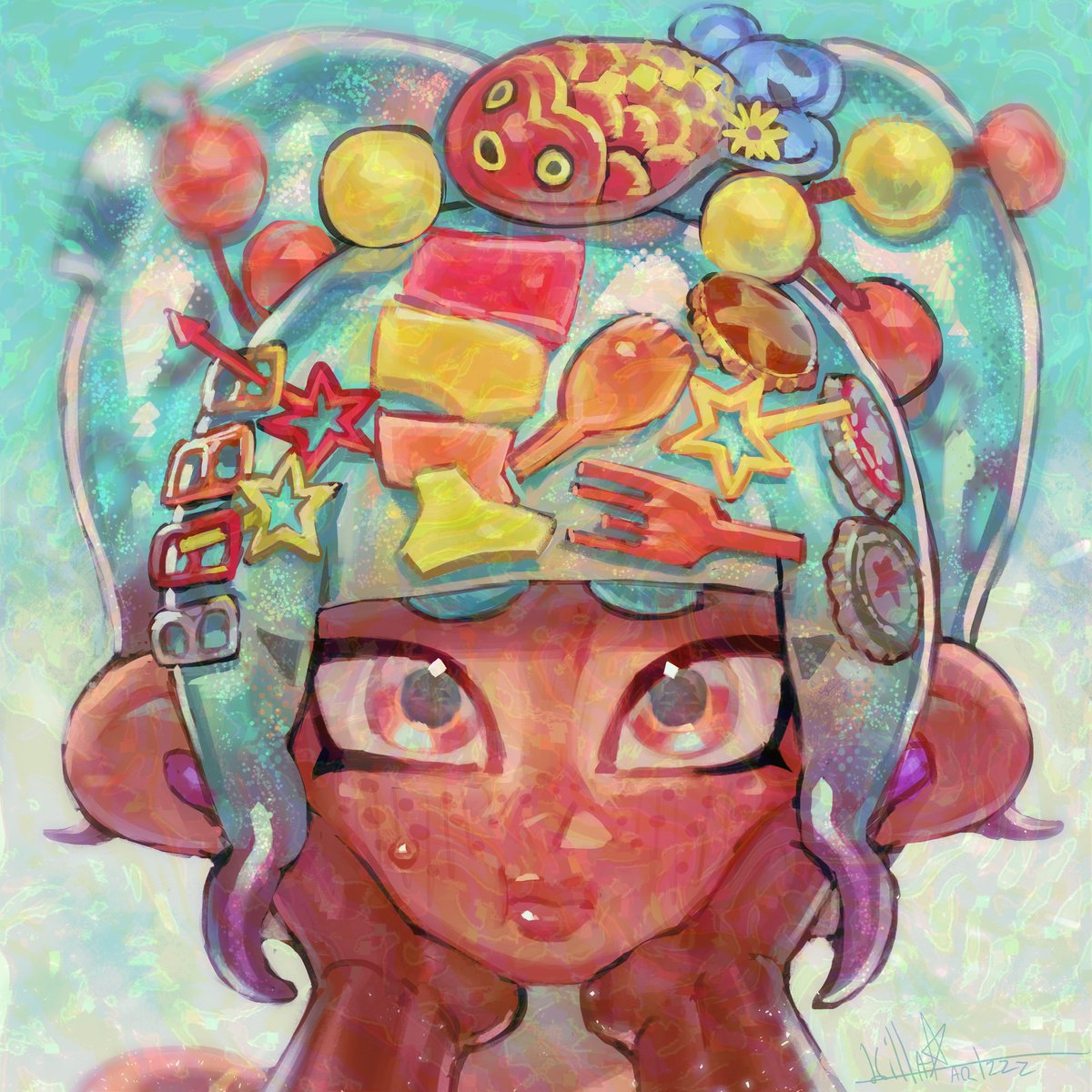 Killartzzz's tweet image. Cute~!❤️🧡💛💙
#splatoonraiders #splatoon