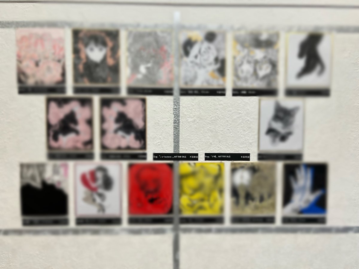 enge0708's tweet photo. 寝坊してすみませんでした。無事搬入完了です。

【2026/5/10まで展示】
企画展「ﾐｹﾀ企画　感得」にて
デザフェスギャラリーWESTで色紙作品を2点展示してます。

「夕時」
「いかりのイエロー」
よろしくお願い致します。 https://t.co/2RGqWXcKSQ