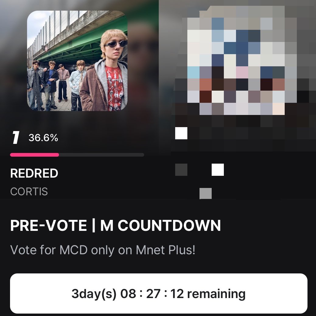 WIDEN THE GAP 📢 VOTE IF YOU HAVEN’T VOTED YET! 5 VOTE PER DEVICE DAILY! DROP YOUR VOTES NOW ‼️

Prevote : mnetplus.onelink.me/TRa8/xohkwx0b?…
Weekly: mnetplus.onelink.me/TRa8/xohkwx0b?…
