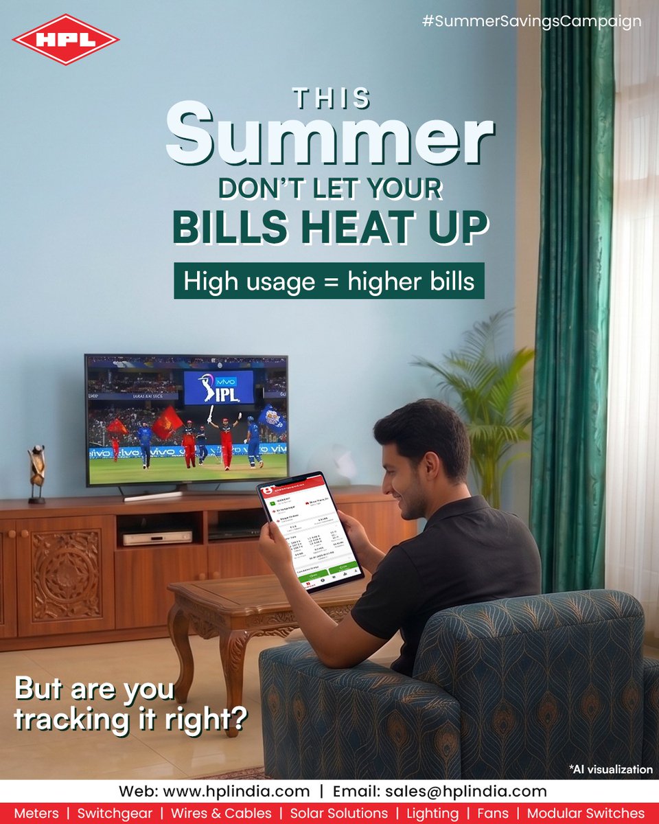 HPL_Official's tweet image. Summer shouldn’t spike your bill ☀️⚡
Track smarter, use better, and stay in control of every unit. Comfort stays, waste goes.

#SmartEnergy #EnergyEfficiency #SmartMetering #PowerManagement #HPLIndia
