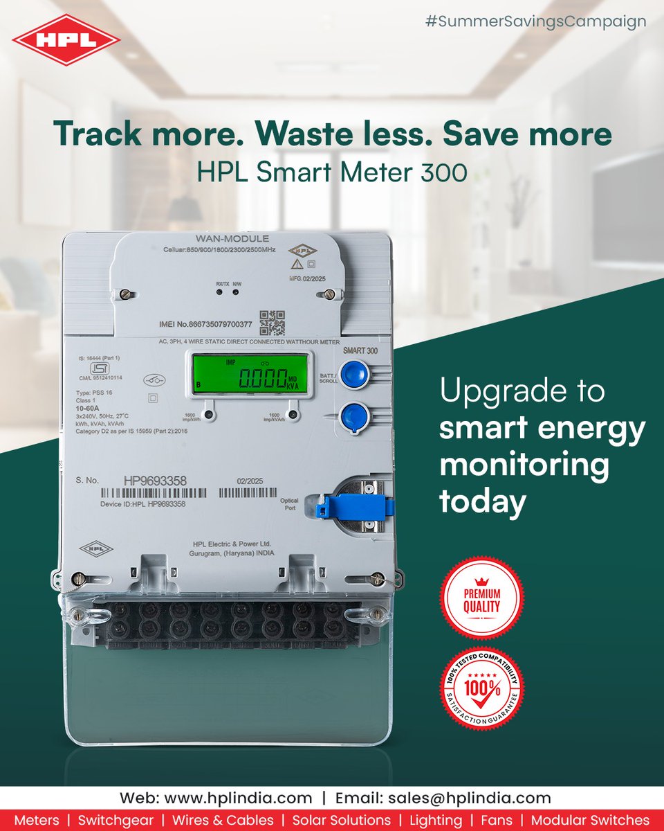 HPL_Official's tweet image. Summer shouldn’t spike your bill ☀️⚡
Track smarter, use better, and stay in control of every unit. Comfort stays, waste goes.

#SmartEnergy #EnergyEfficiency #SmartMetering #PowerManagement #HPLIndia