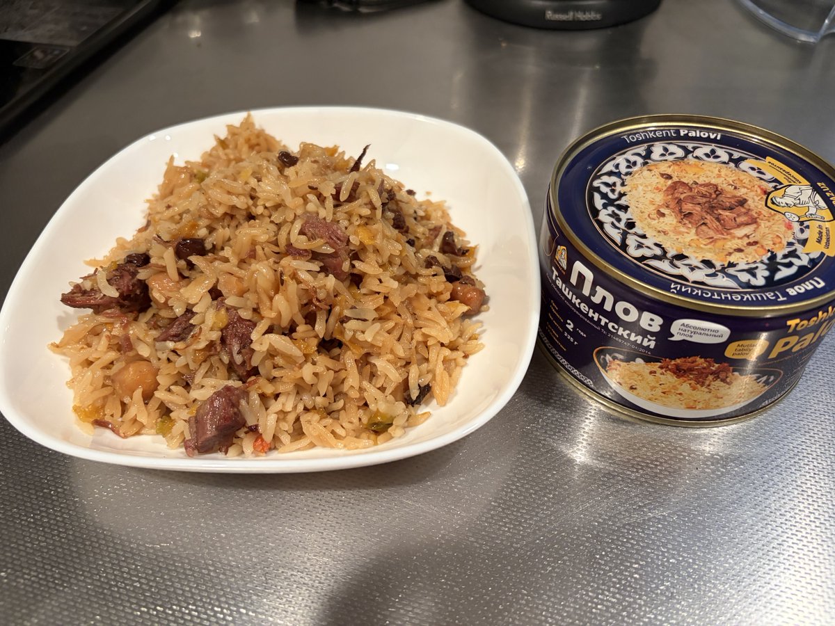 BASTOS811's tweet photo. ウズベキスタン🇺🇿旅のお土産、プロフの缶詰。これはこれで結構美味しい😋
#mushokutabi 
#ウズベキスタン
#無職旅さん同行ツアー
#GNHトラベル https://t.co/IlryOHwsGF