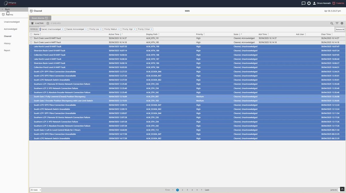InductiveAuto's tweet image. SAFEgroup Automation modernized the Patawalonga Lake System using Ignition to replace outdated manual operations with automated, real-time flood and tidal control.

PROJECT SCOPE:
• 1,266 tags
• 11 screens
• 5-10 clients
• 500 alarms

#CaseStudy: bit.ly/3NVAuxW