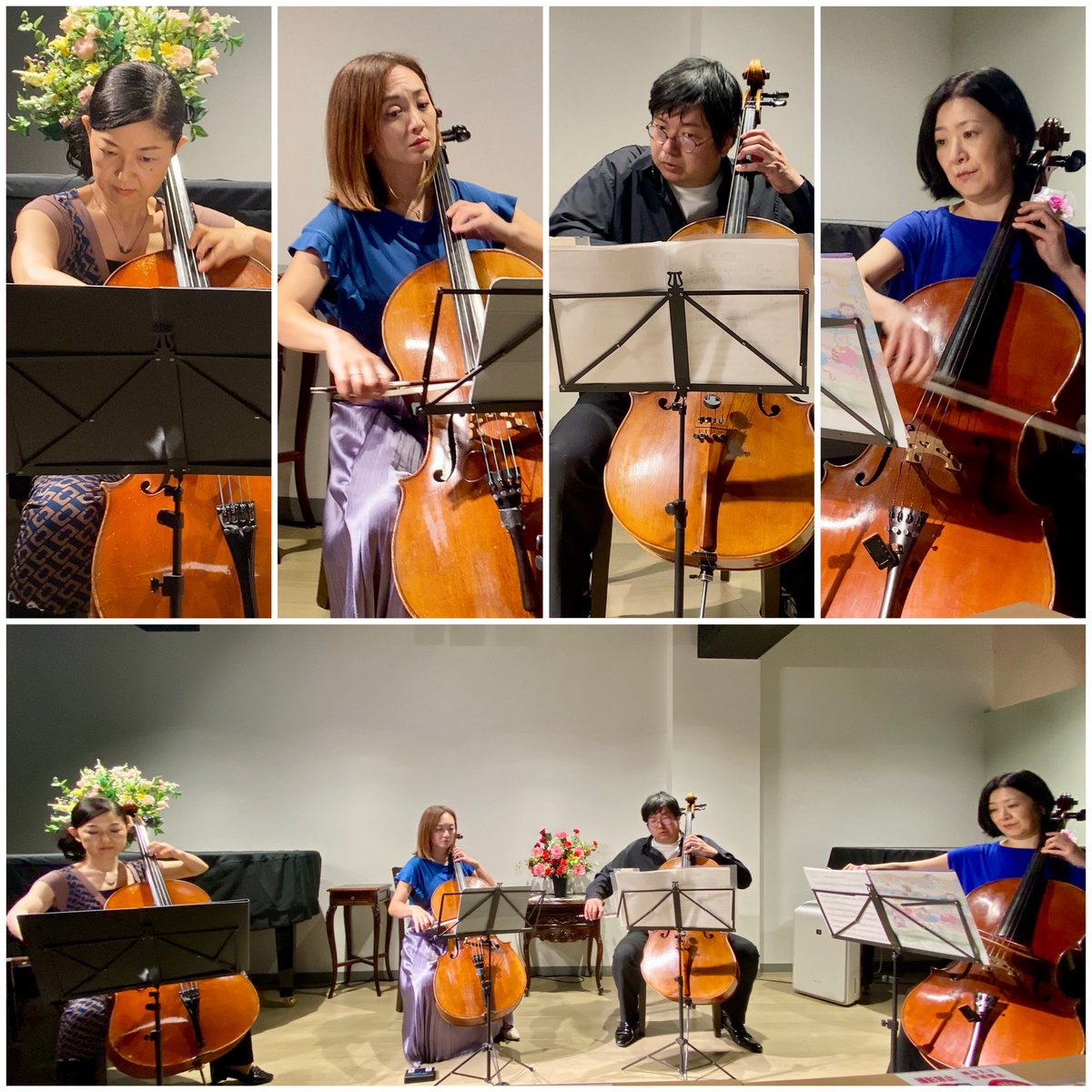 a_watanabe_'s tweet image. 「ちぇろかる」ライブ
in三鷹ナチュラル
2026.4.25

平山織絵さん、三枝慎子さん、穴田貴也さん、佐野まゆみさん
素敵な4人が集うチェロ・カルテット🎶
チェロの落ち着いた音色の四重奏を楽しんできました✨

#ちぇろかる #cello #平山織絵 #三枝慎子 #穴田貴也 #佐野まゆみ #三鷹ナチュラル