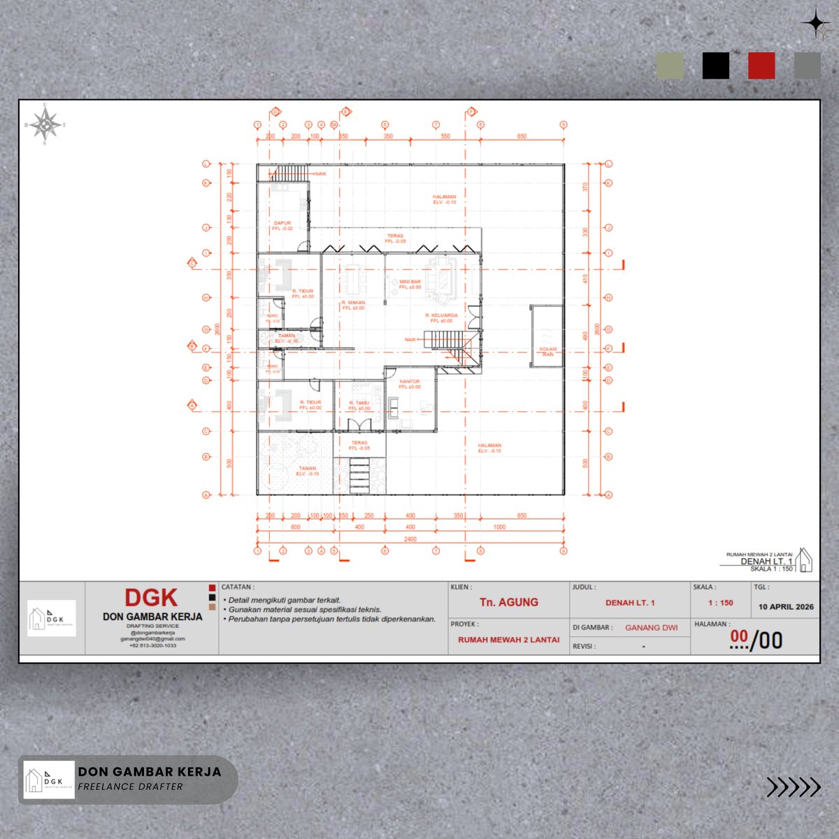 ganangdwi577676's tweet image. Rumah mewah 2 lantai
Mas Agung
----------
Design by Client
Drafting by @dongambarkerja
----------
Terimakasih 📷
----------
#drafter #freelance #autocad #arsitektur #tekniksipil #dongambarkerja