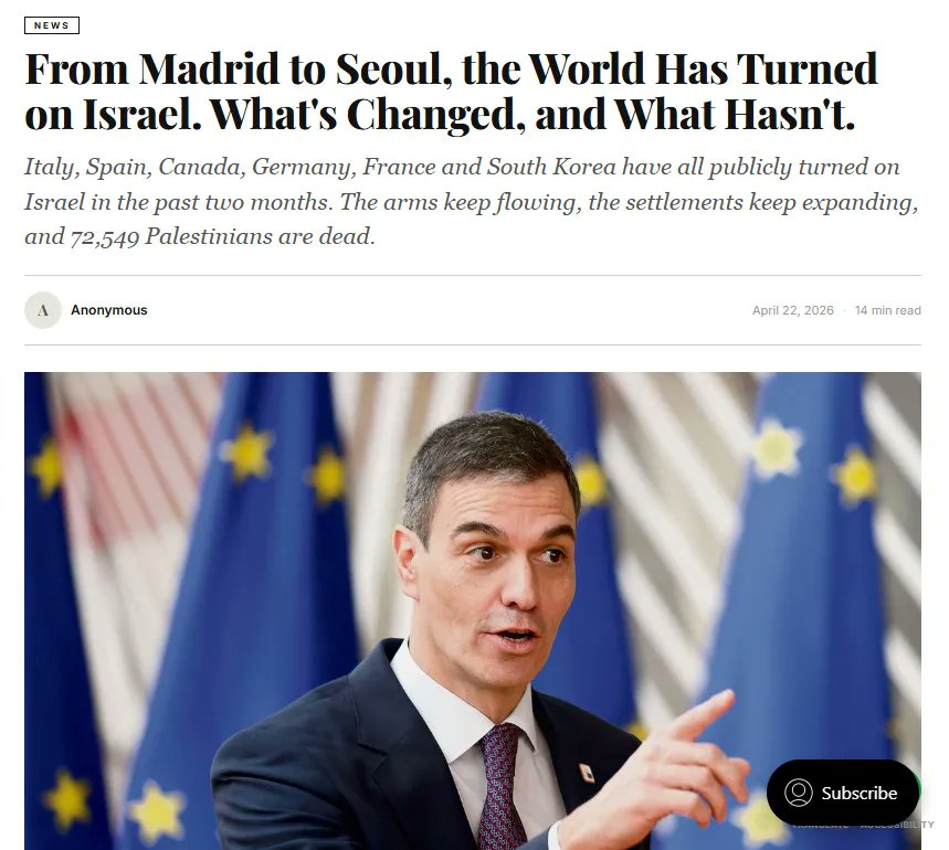 SachinPuthran5's tweet photo. In eight weeks, the governments of the Western alliance have produced the sharpest public criticism and condemnation of Israel since 1948. #EU #Israel #Canada #CdnPoli #NATO https://t.co/zzfKHs1WrS