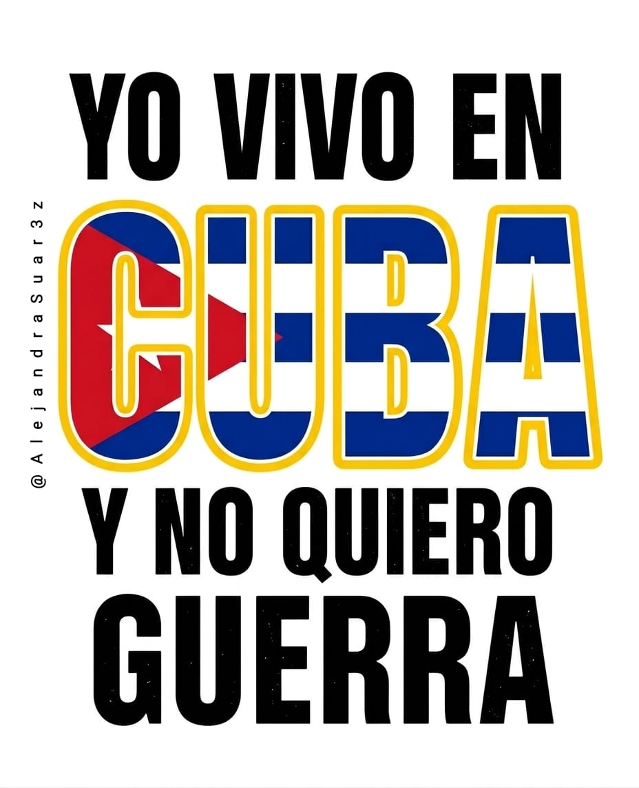 No quiero guerra. No quiero aprender a distinguir el silbido de una bomba  al del viento. No quiero ! Cuba merece la paz ,sin intervenciones,sin bloqueos,sin asfixias,sin que nos quieran cortar las alas. Porque nuestro pequeño caimán,solo sabe dar amor.
#CubaPorLaPaz