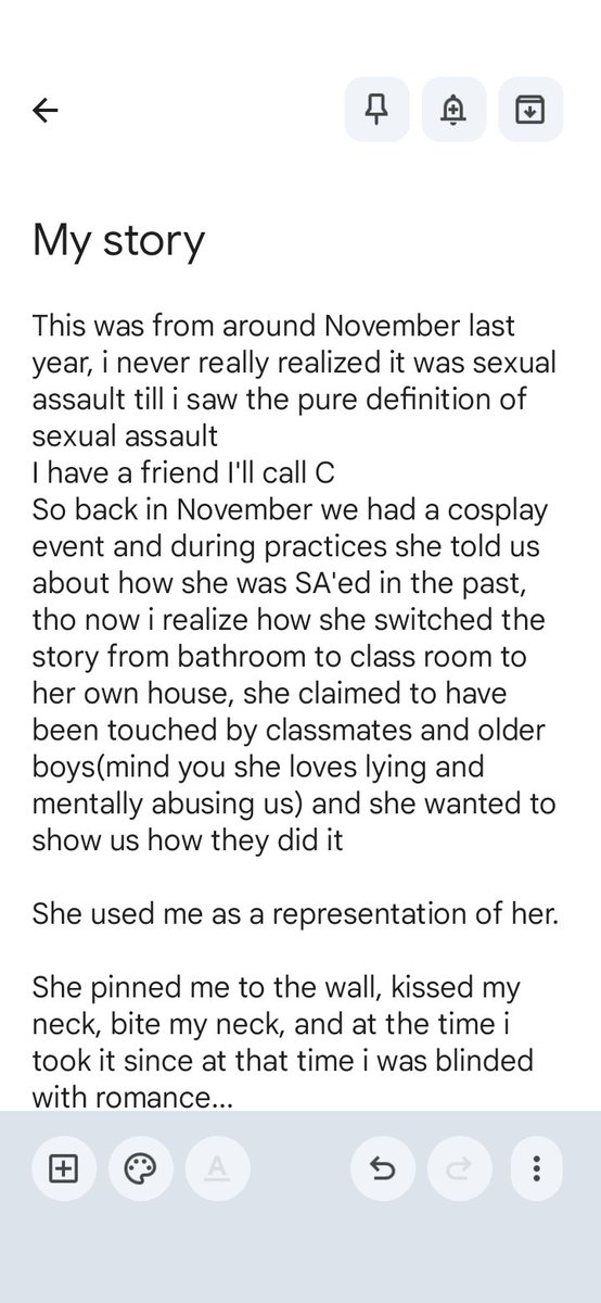 SQUIDDOSNO1FAN's tweet image. This'll probably be scrolled past and ignored, since "you're a boy you can't get SA'ed"
Here is how I got SA'ed by my now ex friend
#awareness