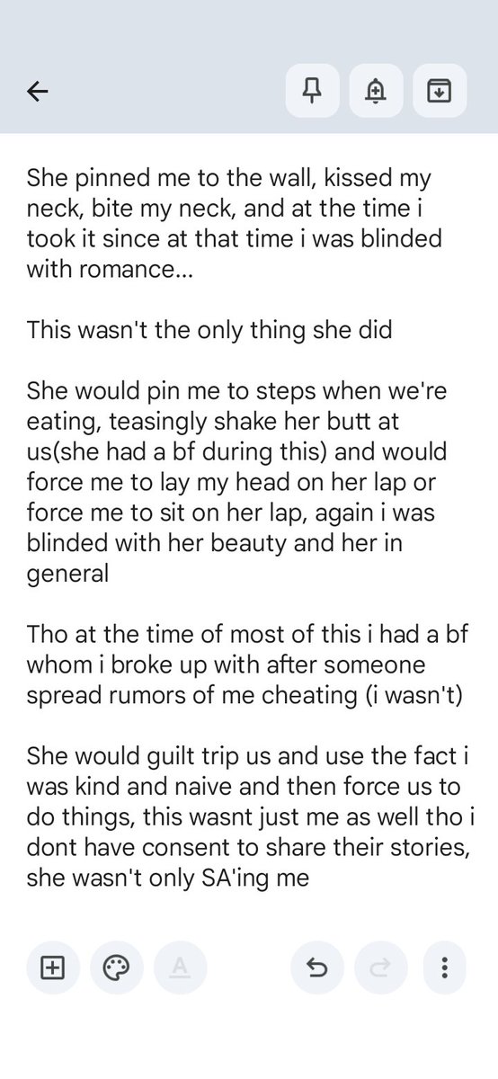 SQUIDDOSNO1FAN's tweet image. This'll probably be scrolled past and ignored, since "you're a boy you can't get SA'ed"
Here is how I got SA'ed by my now ex friend
#awareness