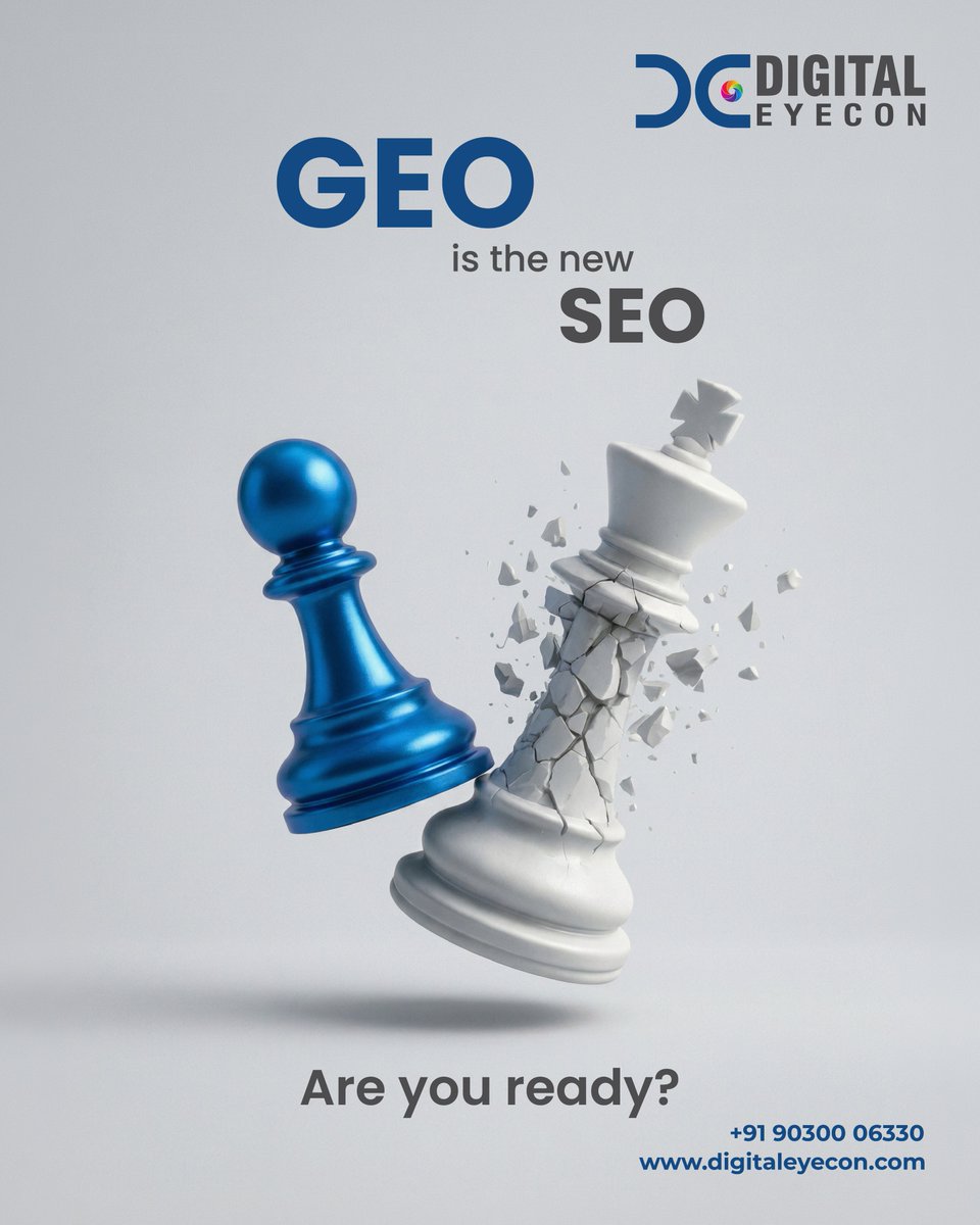 DigitalEyecon's tweet photo. GEO is the new SEO.
Search is no longer about keywords—it’s about intelligence &amp; context.
Adapt now or get left behind. 🚀
https://t.co/v2V1YdfTdB

Hashtags:
#GEO #SEO #AISEO #MarketingTrends #FutureOfSearch #DigitalMarketing #AIMarketing #GrowthStrategy #TechTrends https://t.co/8AGbl5snJI