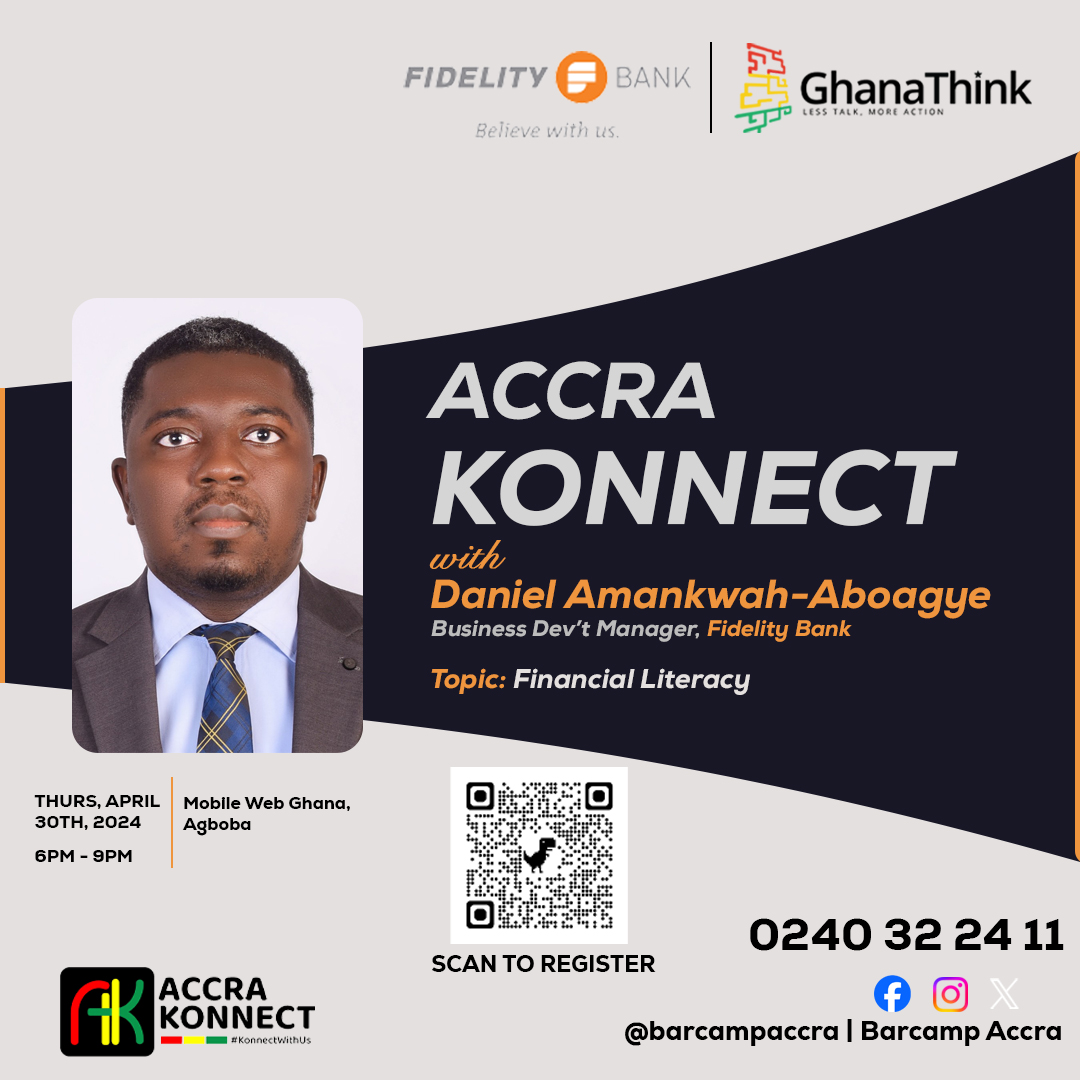 Barcampaccra's tweet image. New #accrakonnect is upon us! Get your free ticket here: eventislive.com/e/accrakonnect…

#bcAccra