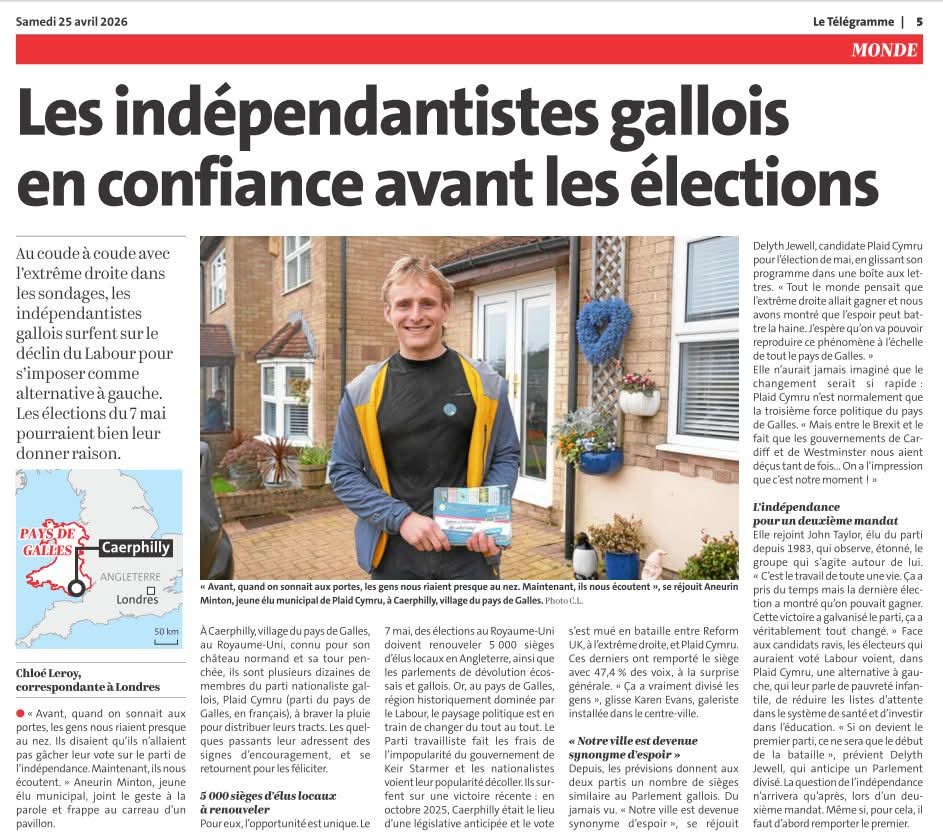 Yann2229354456's tweet image. 🏴󠁧󠁢󠁷󠁬󠁳󠁿 Partout en #Europe, les mouvements indépendantistes ou autonomistes progressent. La #Bretagne va forcément suivre l'exemple. Le pouvoir au plus près des citoyens, c'est cela la démocratie.