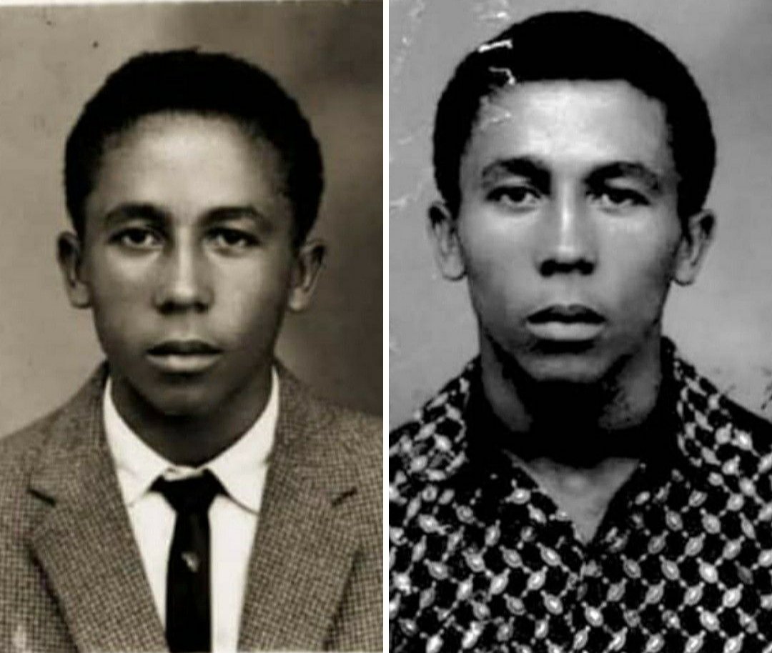 Rare photos of Bob Marley without his locs.
