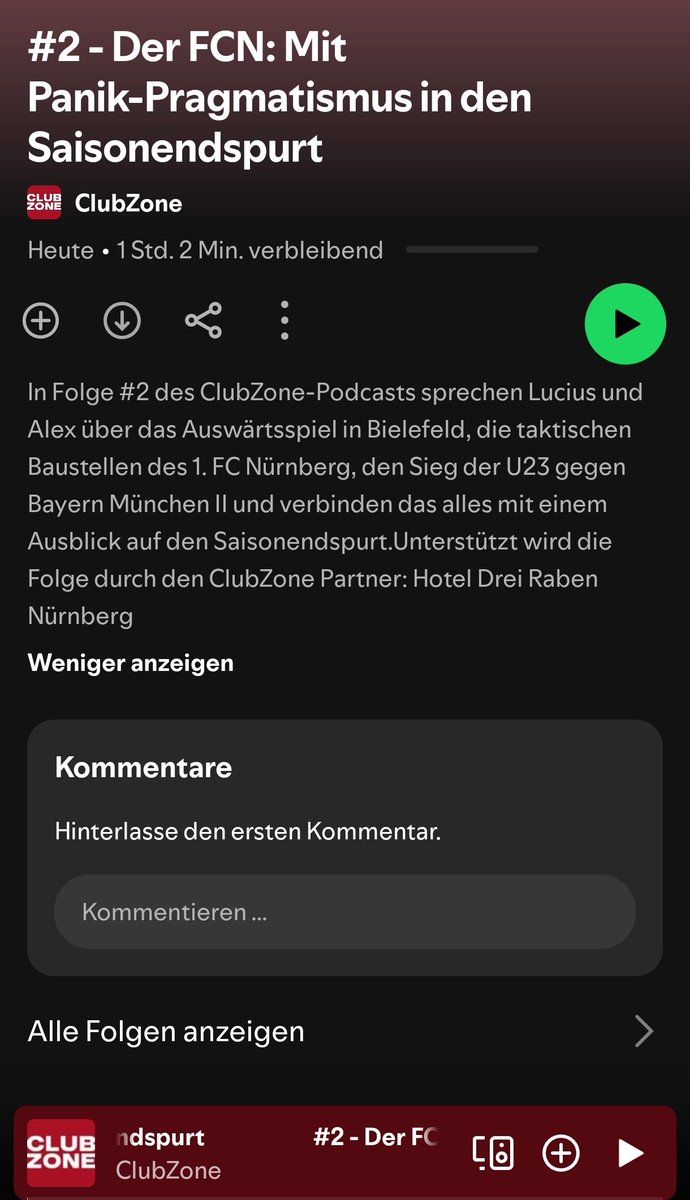alexap02_'s tweet photo. So Freunde, die zweite Folge des ClubZone-Podcasts ist nun endlich online, allen technischen Widrigkeiten zum Trotz. 
Gelohnt hat sich das Warten aber alle mal, @lucius_FCN und ich wagen einen umfassenden Ausblick auf den #fcn Saisonendspurt.
Wir freuen uns über einen RT des Link-Posts, da diese auf X für gewöhnlich untergehen 🙏🏻
Der Podcast soll im Laufe des Tages noch auf YouTube und Apple Podcasts erscheinen; wir hoffen, dass das so schnell wie möglich passiert.
Bei Feedback/Fragen/Denkanstößen könnt ihr euch immer melden, im Laufe des Abends kommt auch noch ein Feedback Post, wo ihr eure Eindrücke hinterlegen könnt ✌🏻