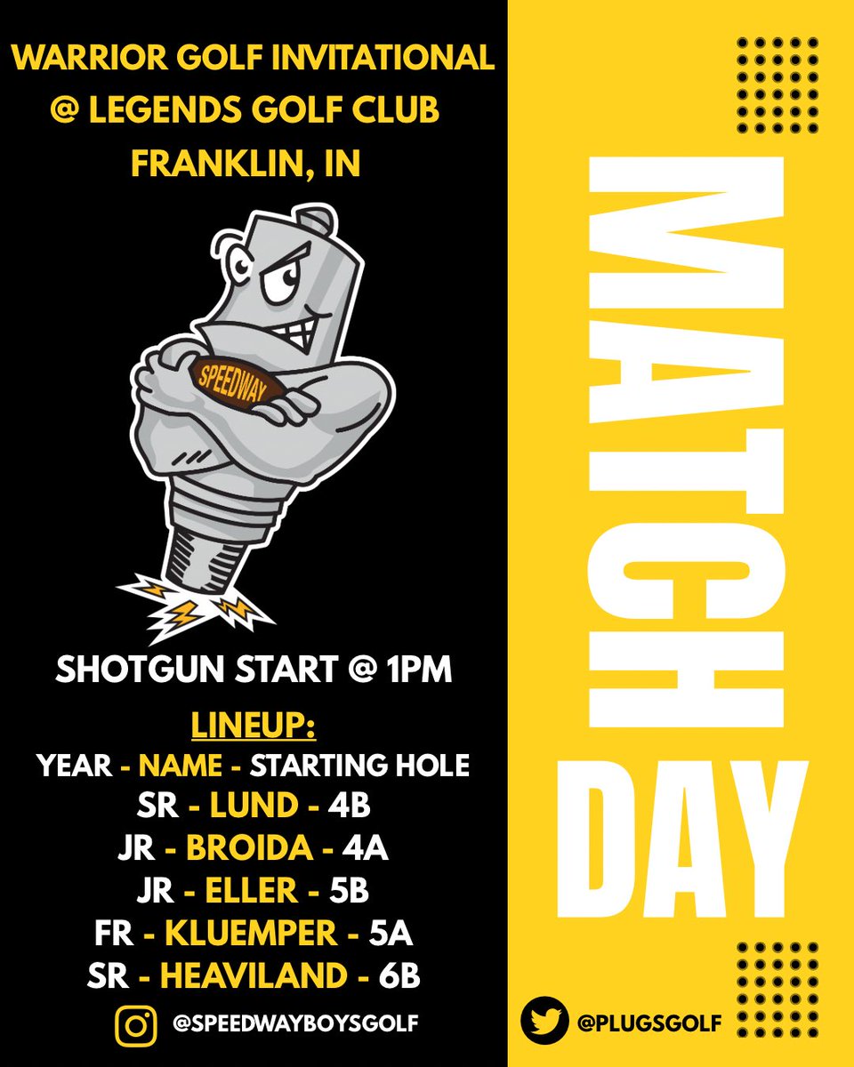 Excited for another opportunity to compete!  Next test tees at 1pm.  Come out and support the guys! #Believe