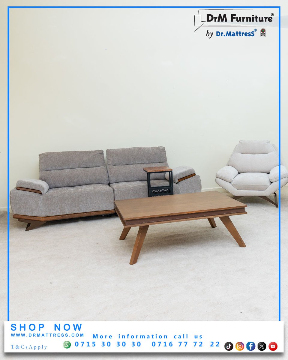 dr_mattress's tweet image. Create a space you’ll never want to leave, this living room setup blends comfort, style, and warmth for everyday living.

📍Our Locations Countrywide: drmattress.com/showrooms

☎For Enquiries: +254 715 30 30 30

🌐 Shop Now: drmattress.com

#DrMFurniture #LivingRoomGoals