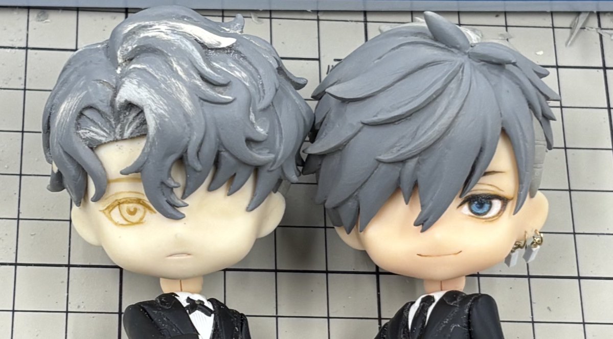 なかなか似なくてドツボにハマっていた面相もアドバイスいただいてなんとか納得がいきそうな気配…！
あとは下絵をベースにデータを作るだけ…！