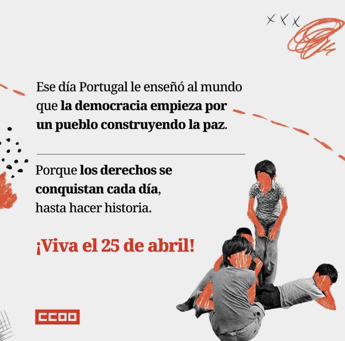 🗓️❤️‍🔥 Hace 52 años, el pueblo portugués demostró que la unión de la clase obrera puede cambiar la historia.

Hoy esa lucha sigue viva, porque la democracia se defiende cada día.

✊ ¡Viva el 25 de abril!