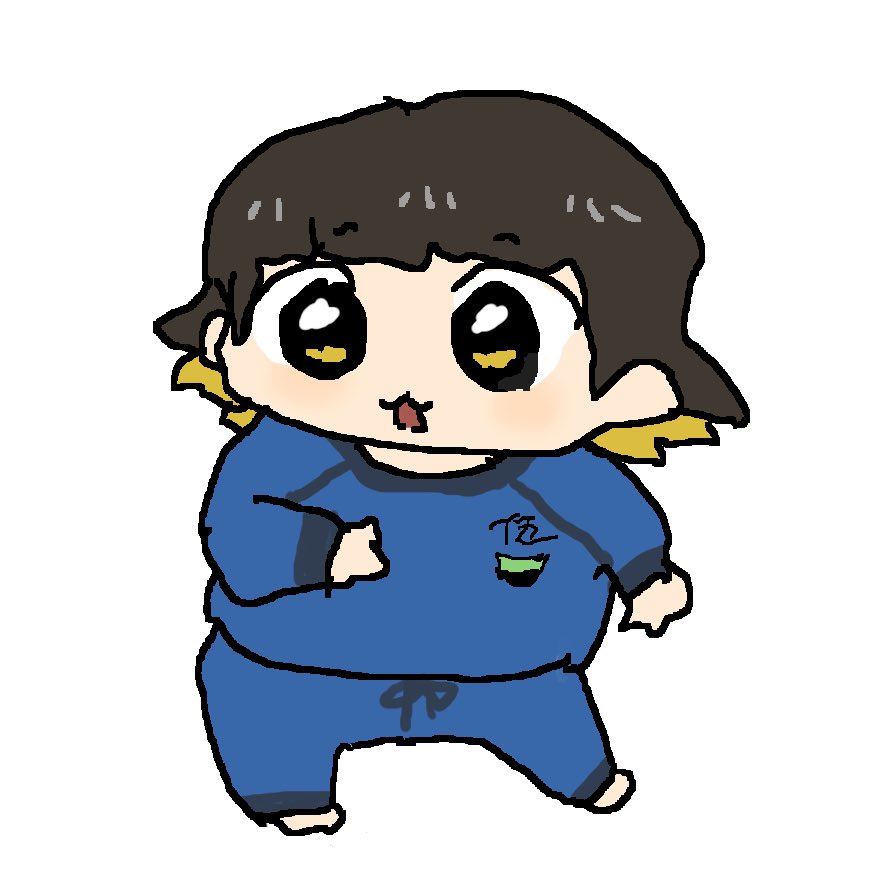 逆の手で描きました🐝