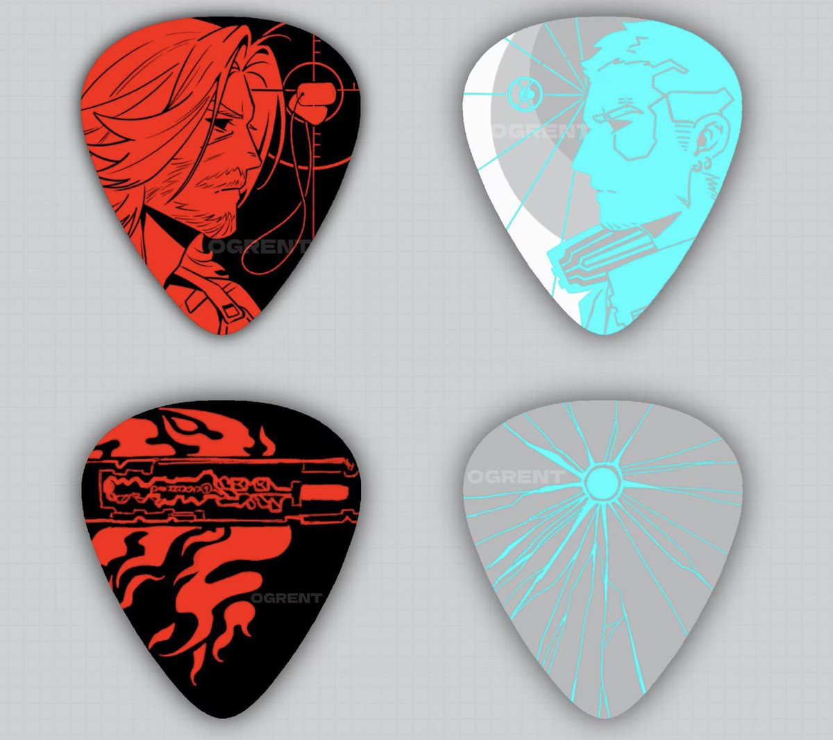 画了一套拨片😋😋😋
#Cyberpunk2077 #silverV