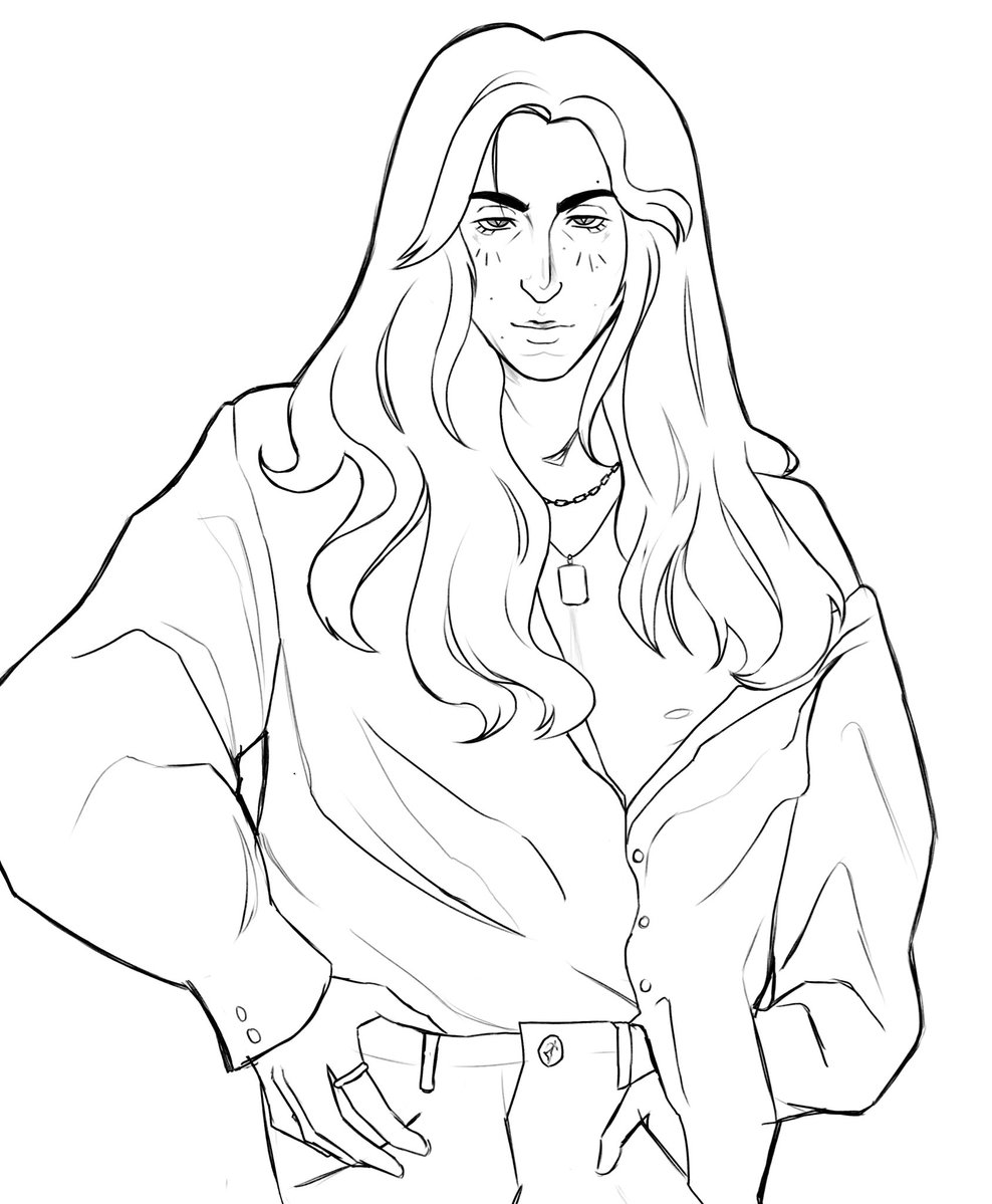 bringing my 60s band ocs from 5 years ago back from the grave for art fight this year 😏 more to come soon #wip