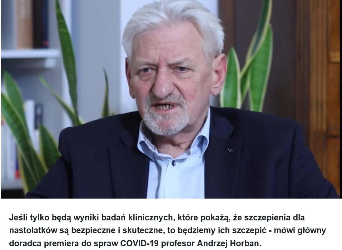Rząd PIS chory dzisiaj na amnezję, na polecenie swoich przełożonych(?) chciał "zaszczepić" wszystkich, jak leci Polaków: od niemowląt, po  ludzi starych😡Badań klinicznych na nastolatkach nie było, a mimo to nastolatkowie byli szczepieni. To był Holocaust na narodzie polskim😡