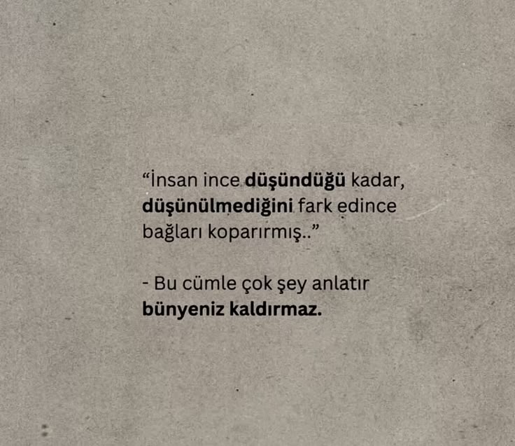 Bu cümle çok şey anlatır, bünyeniz kaldırmaz.