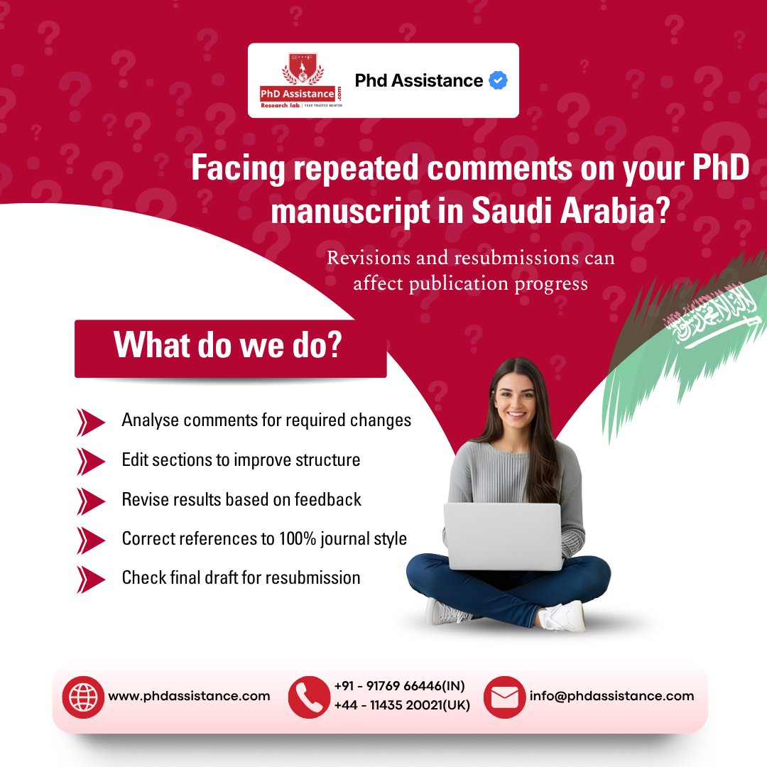phdassistance's tweet image. PhD manuscript revisions delaying you in Saudi Arabia?

Overcome it with expert support in comments, editing, results, and referencing.

Get help: phdassistance.com/contact-us/

#SaudiPhD #ResearchKSA #PhDChat #PublishOrPerish #ResearchHelp