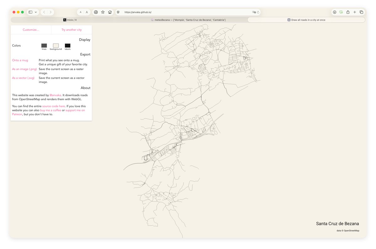MeteoBezana's tweet image. Esta app es hipnótica, te puedes pasar un buen rato con ella anvaka.github.io

#geografía #osm