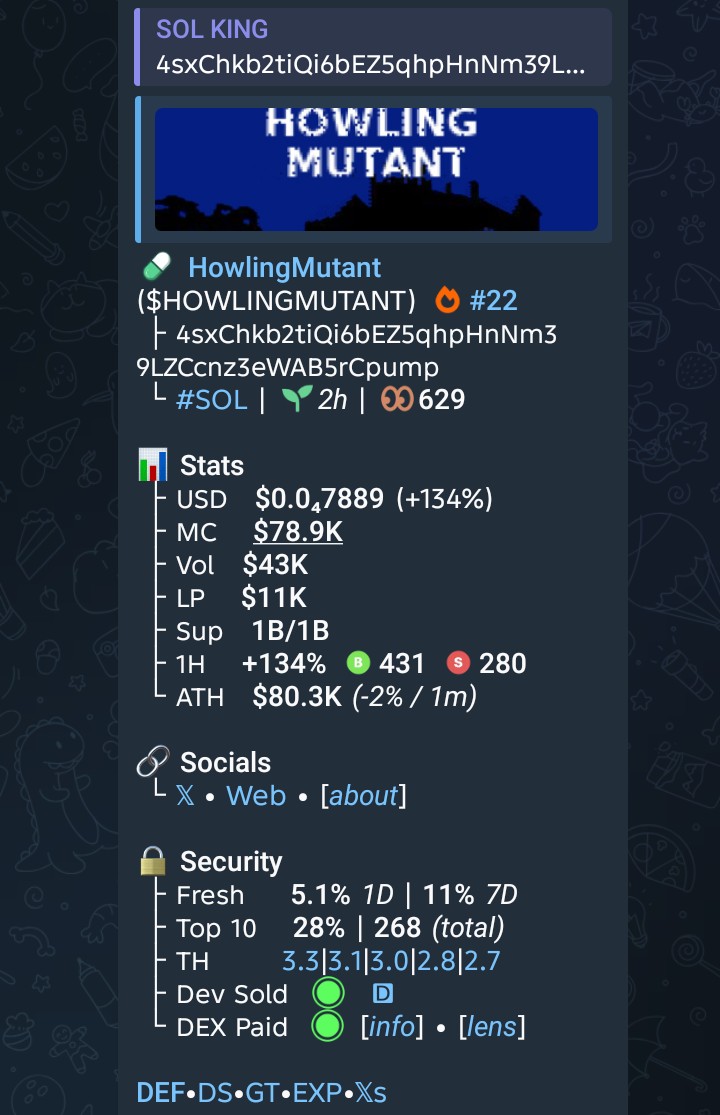 AAtersoo520's tweet photo. Ca>>

4sxChkb2tiQi6bEZ5qhpHnNm39LZCcnz3eWAB5rCpump

#solana #memecoin #degen https://t.co/ko9bWNK9Wd