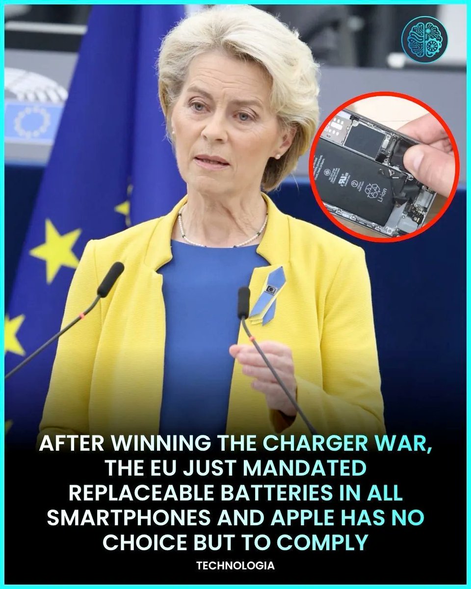 SachinPuthran5's tweet photo. Fantastic news, throwing phones away when the battery dies is quite ridiculous. We don't need super thin phones, we need phones we can repair. https://t.co/PDYvLTHYAl